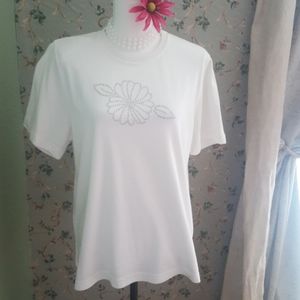 White knit summer top